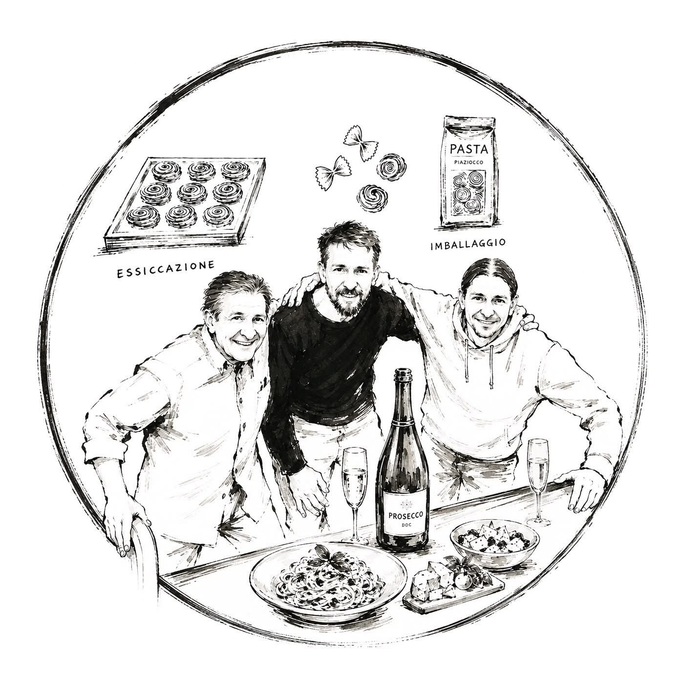 Ilustrace týmu Ristorante Prosecco